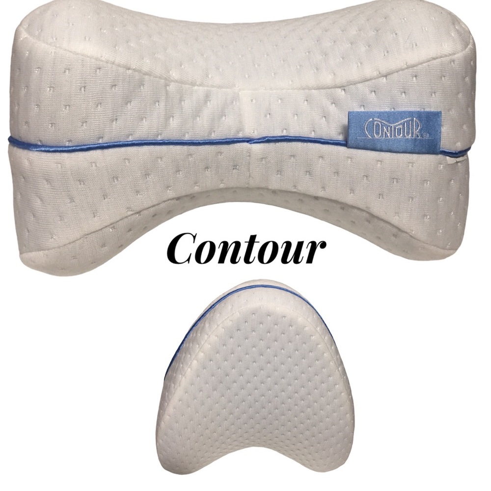 CONTOUR Memory foam ergonomic knee relief pillow side sleeper leg suppor…
